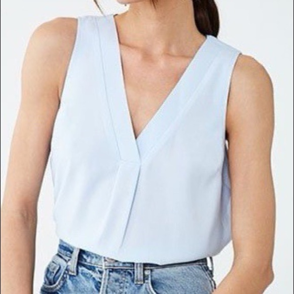 Forever 21 baby blue sleeveless blouse